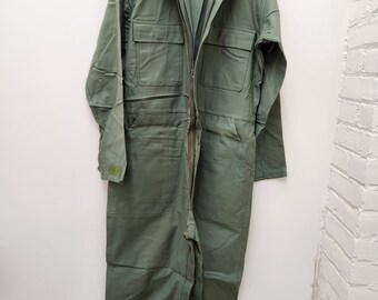 Vintage Military Issued OD Green Men's Cotton Utlility Coverall's-NEW-Medium