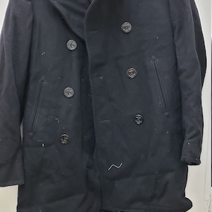 Vintage Military Issued NAVY Men&#39;s Peacoat-36XL