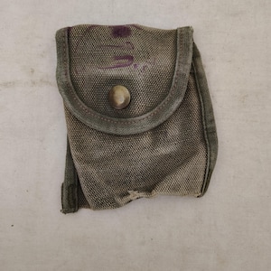 Vintage Military Issued Vietnam Era Canvas First Aid Pouch