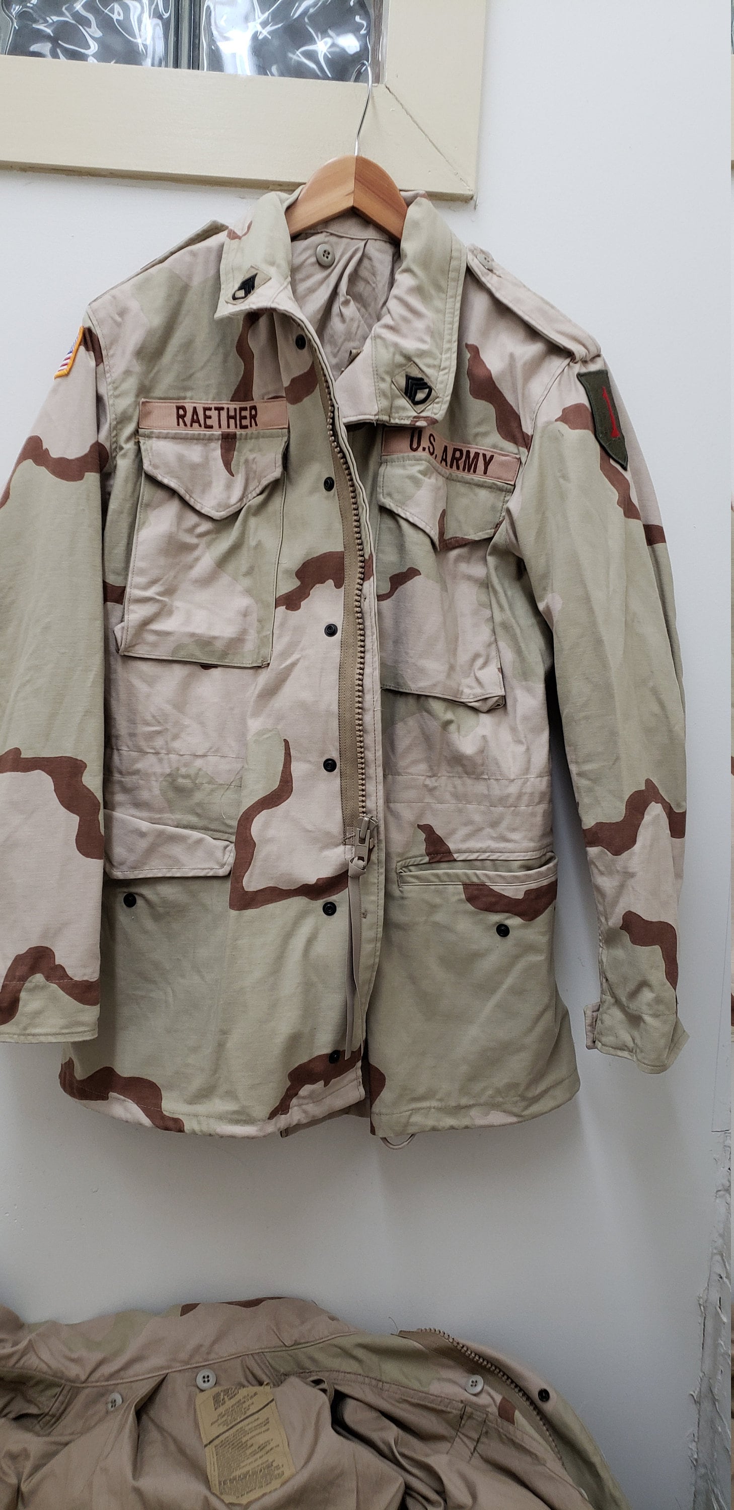 Vintage Desert Camo Jacket 90s Military Shirt Sand Color 