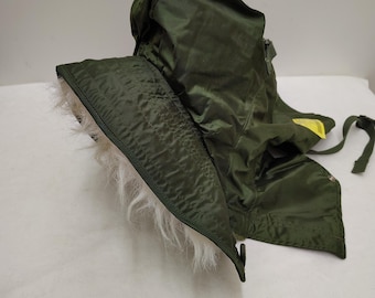 Vintage Military Issued Extreme Cold Weather OD Green Impermeable Hood