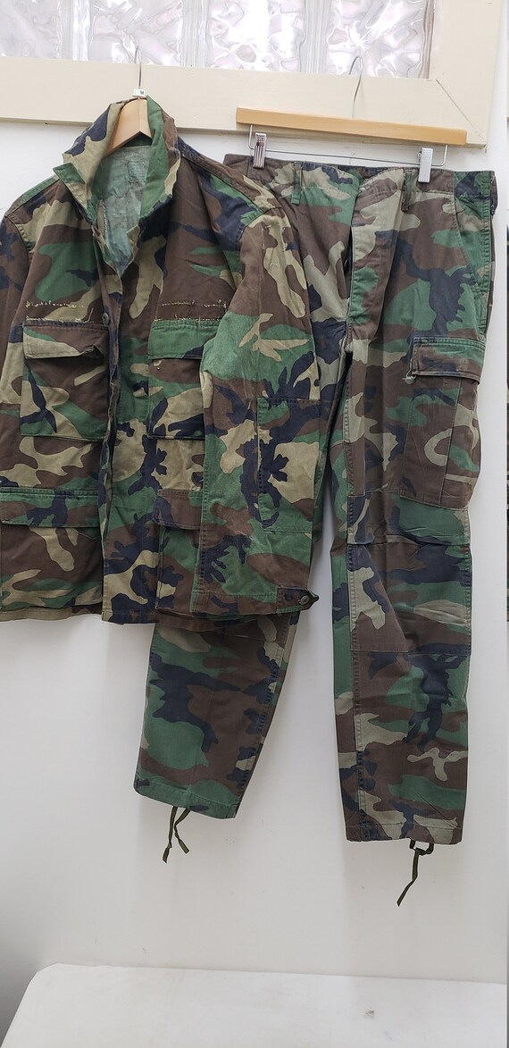 Vintage Military Issued Woodland Camo 