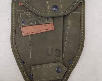 Vintage Military Issued Vietnam Era M-1956 Canvas E-Tool Carrier