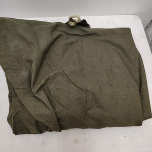 Toile vintage militaire OD vert abri moitié