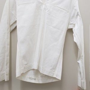 Vintage Military Issued Vietnam Era US NAVY Shirt with Patch