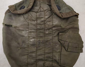 Vintage Military Issued Vietnam Era Nylon Insulated Canteen Cover-1969