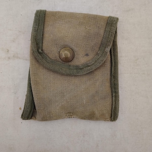 Vintage Military Issued Vietnam Era Canvas First Aid Pouch