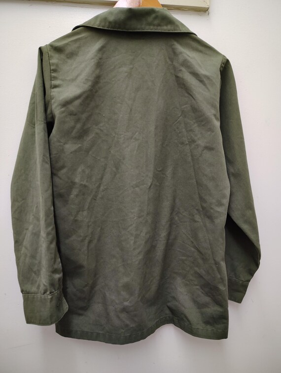 Vintage Military Issued OD Green Men's Long Sleeve Cotton