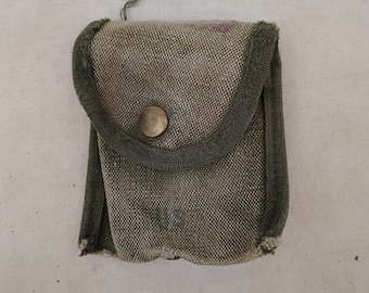 Vintage Military Issued Vietnam Era Canvas First Aid Pouch