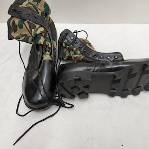 Vintage Military Style Camo Jungle Boots-16R