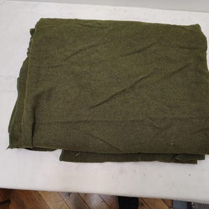 Vintage Military Issued OD Green Wool Blanket