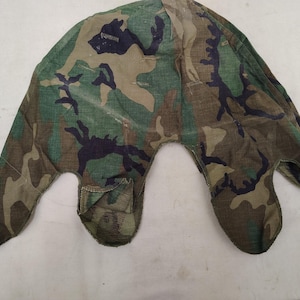 Vintage Military Issued Woodland Helmet Cover-198?