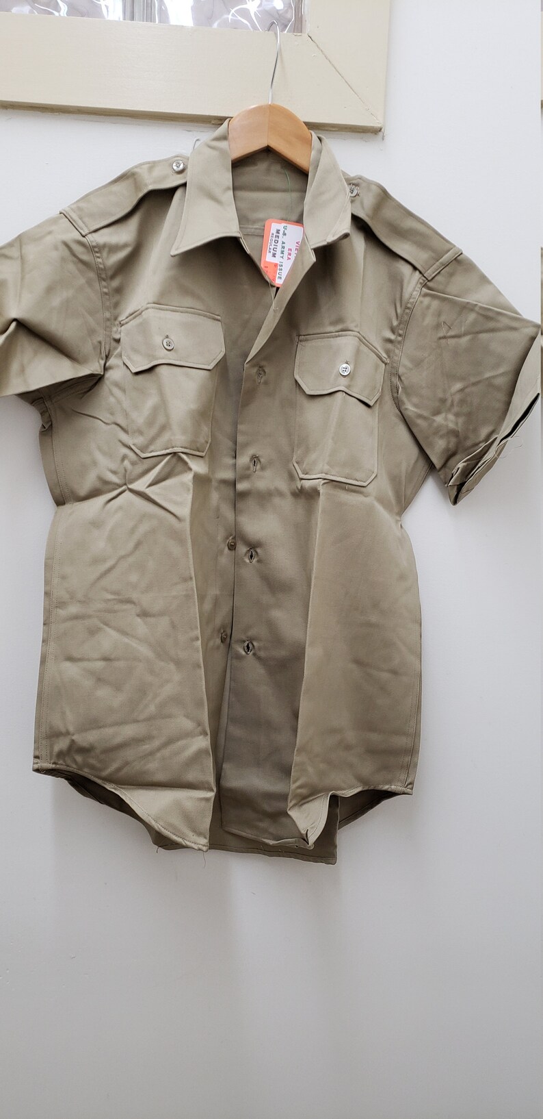 Vintage Military Issued Vietnam Era Khaki Dress ShirtNEWM Etsy