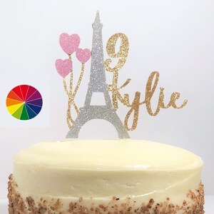 paris cake topper, paris birthday cake topper, paris birthday decor, paris birthday party, paris theme party, paris theme cake topper