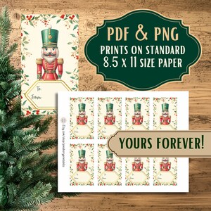 Printable Nutcracker Gift Tags Nutcracker Gift Tags Download - Etsy