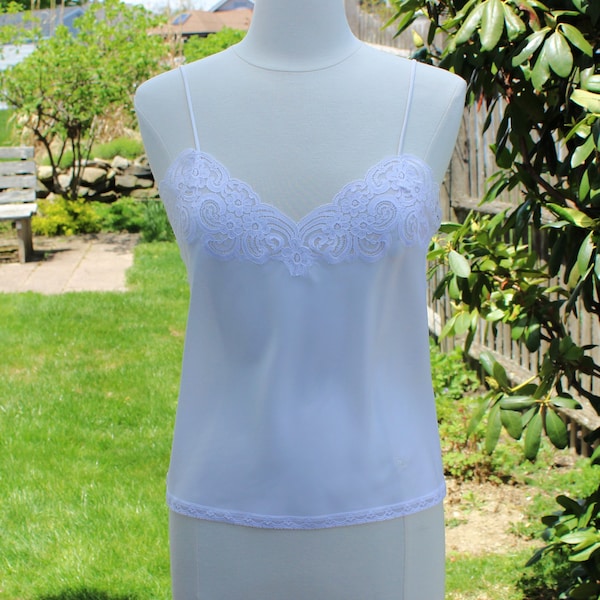 Vintage Christian Dior Floral Lace Camisole, Size M, Vintage 60s 70s Cami Top, Goddess Sleepwear