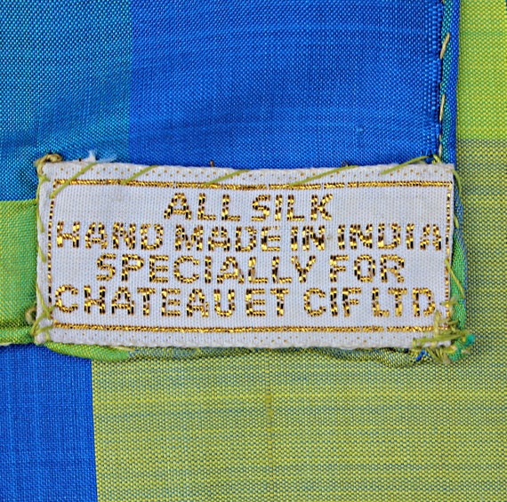 Long Silk Scarf Lot, Vintage Chateau Et Cie Plaid… - image 5