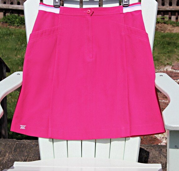 80s Hot Pink Tennis Skort, Size L, Waist 33 Inche… - image 2
