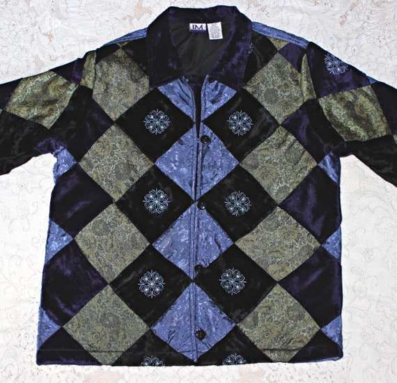 90s Quilted Patchwork Jacket, Size M L, Vintage J… - image 5