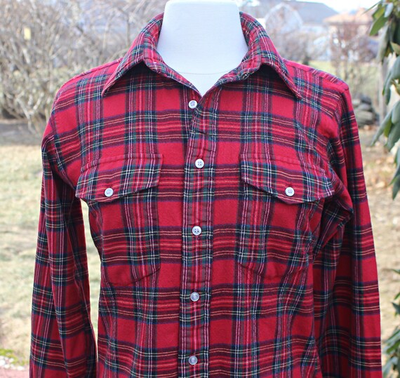 Buy 50s LL Bean Challa Wool Blend Tartan Plaid Unisex Top, Chest 