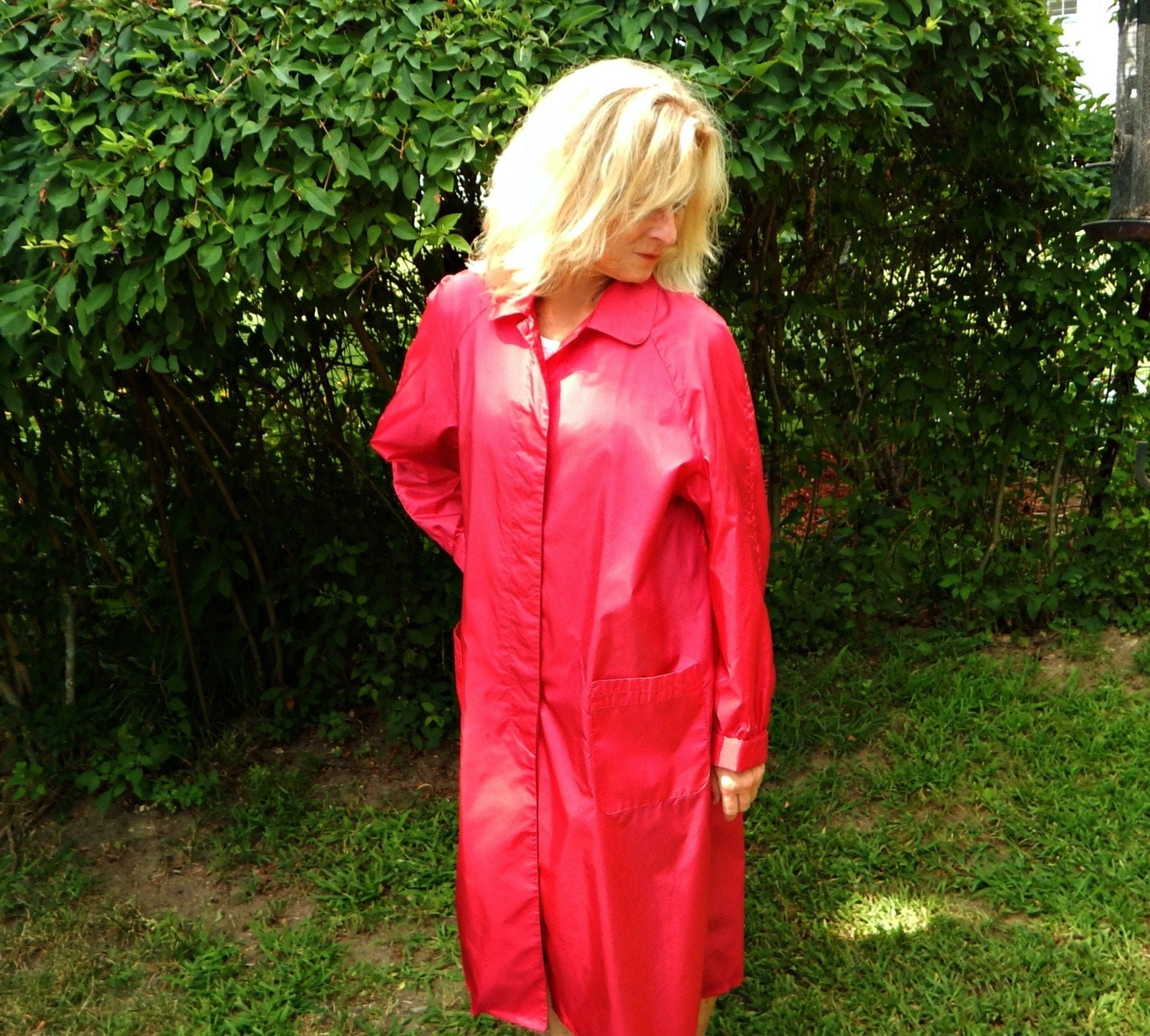 Totes Hot Pink Lightweight Raincoat 