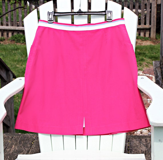 80s Hot Pink Tennis Skort, Size L, Waist 33 Inche… - image 3