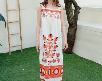 Rodos embroidered linen dress Ukrainian vyshyvanka