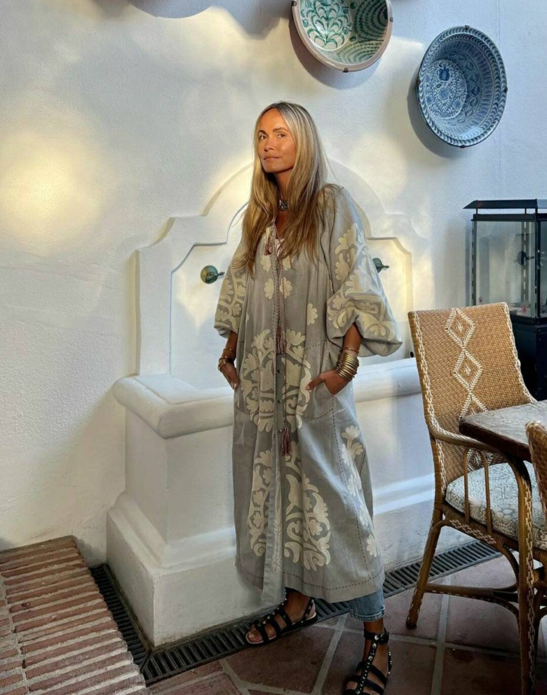 Ukrainian Linen Dress With Embroidered Applique Fashion Iconic Linen ...