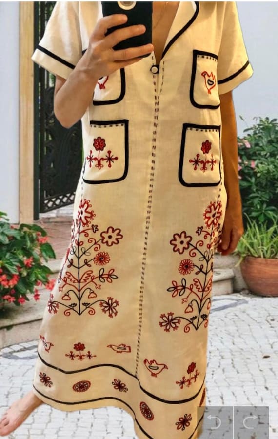 Dahlia Ukrainian Dress Embroidered Linen Dresses With Fashion Ukraine  Embroidery Vyshyvanka Boutiqueua - Etsy