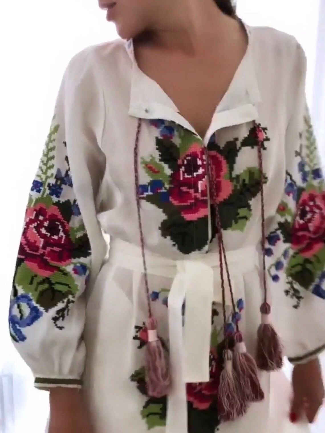 Dorian grau bestickt Boho chic Kleid Boho Hochzeitskleid von | Etsy