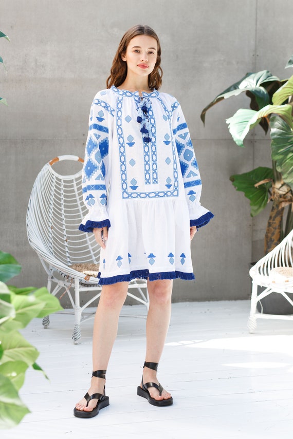 linen hippie wedding dress