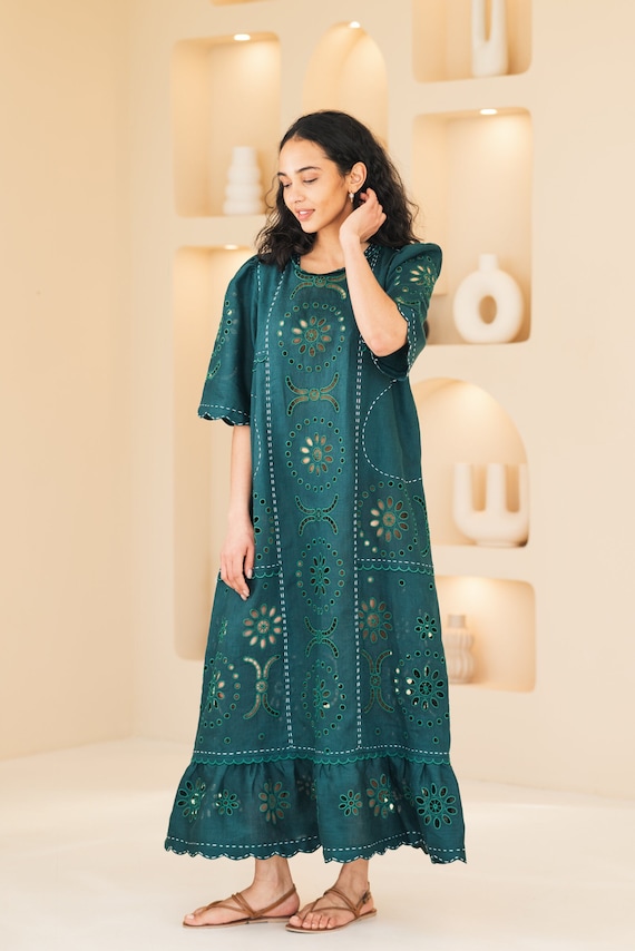 Ana eyelet ukrainian dress Embroidered linen dresses Ukraine vyshyvanka by BoutiqueUA Ana eyelet ukrainian dress Embroidered linen dresses Ukraine vyshyvanka by BoutiqueUA