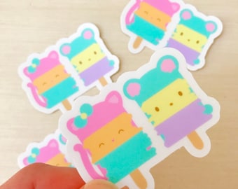 Popsicle Cuties Sticker - Gingerbread Charms - Character Sticker - Kawaii Vinyl Die Cut Sticker - Adorable Stickers - Cute Animal Sticker