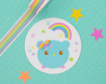 Twinkles Bear Vinyl Sticker – Kawaii Laptop Decal (2"x2")