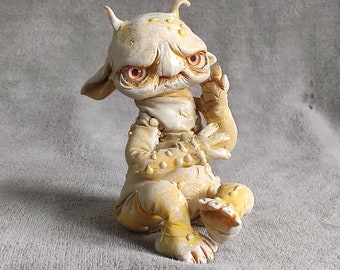 Mini Troll, poseable art doll, OOAK fantasy creature/ Lalka artystyczna