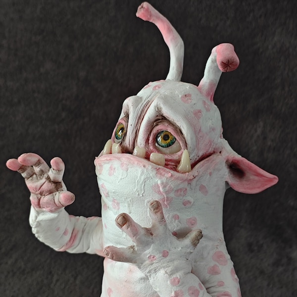 Funny Troll,2 poseable art doll, OOAK fantasy creature