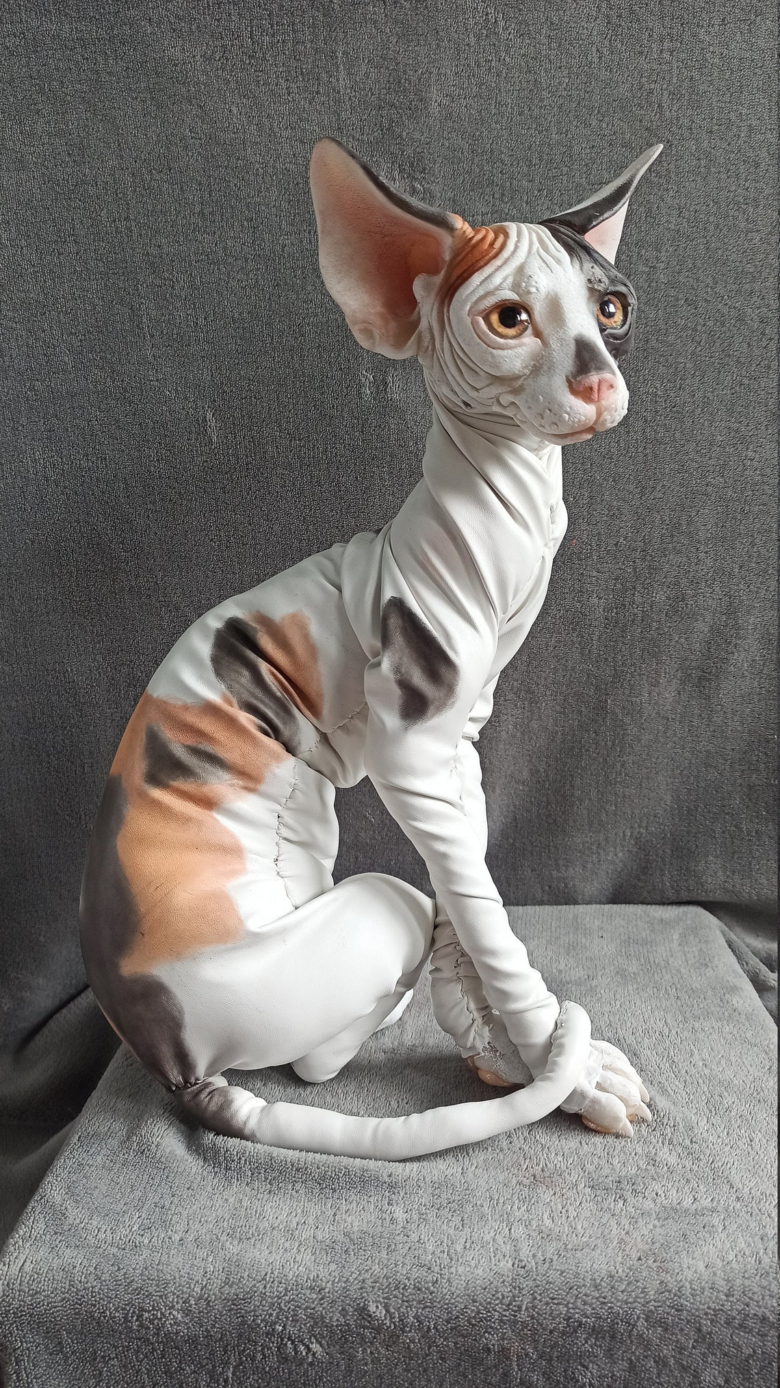 Calico sphynx cat poseable art doll realistic animal doll Etsy
