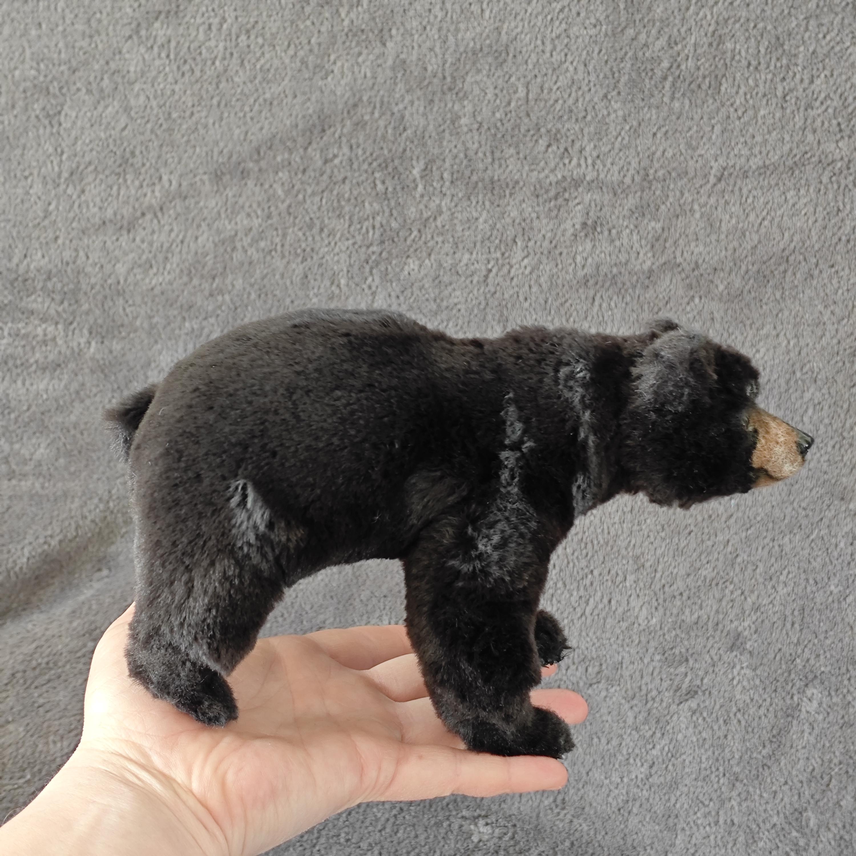 Black Teddy Bear, Realistic Bear Art Doll Animal - Etsy