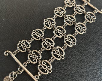 Bracelet Manchette Vintage Métal Pointu Années 90 - Occasion, Style Moderniste