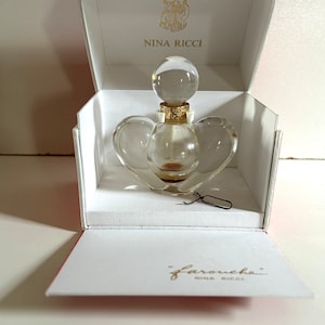 Nina Ricci Lalique Farouche Crystal Bottle Signed Box 1974s