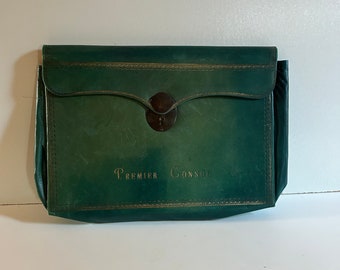 Antique Leather Wallet Bonaparte First Consul Leather Moroccan To Be Restored Early 20th Century