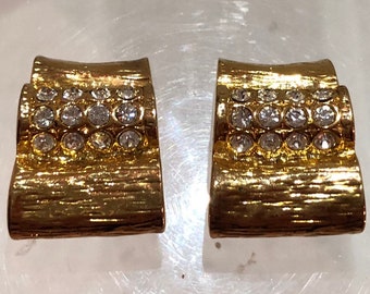 Vintage Strass-Ohrringe
