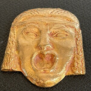 Broche Signée Béatrice Chateau En Bronze Doré - Années 90, Excellent état