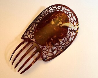 Large 40s/50s Faux Tortoiseshell Hair Comb Beautiful Shape