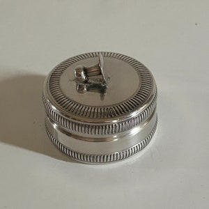 Old Christian Dior Silver Metal Cufflink Box 1970s For Him