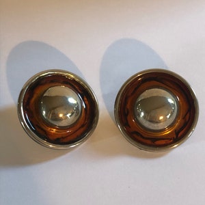 Vintage plexi and metal earrings 70'