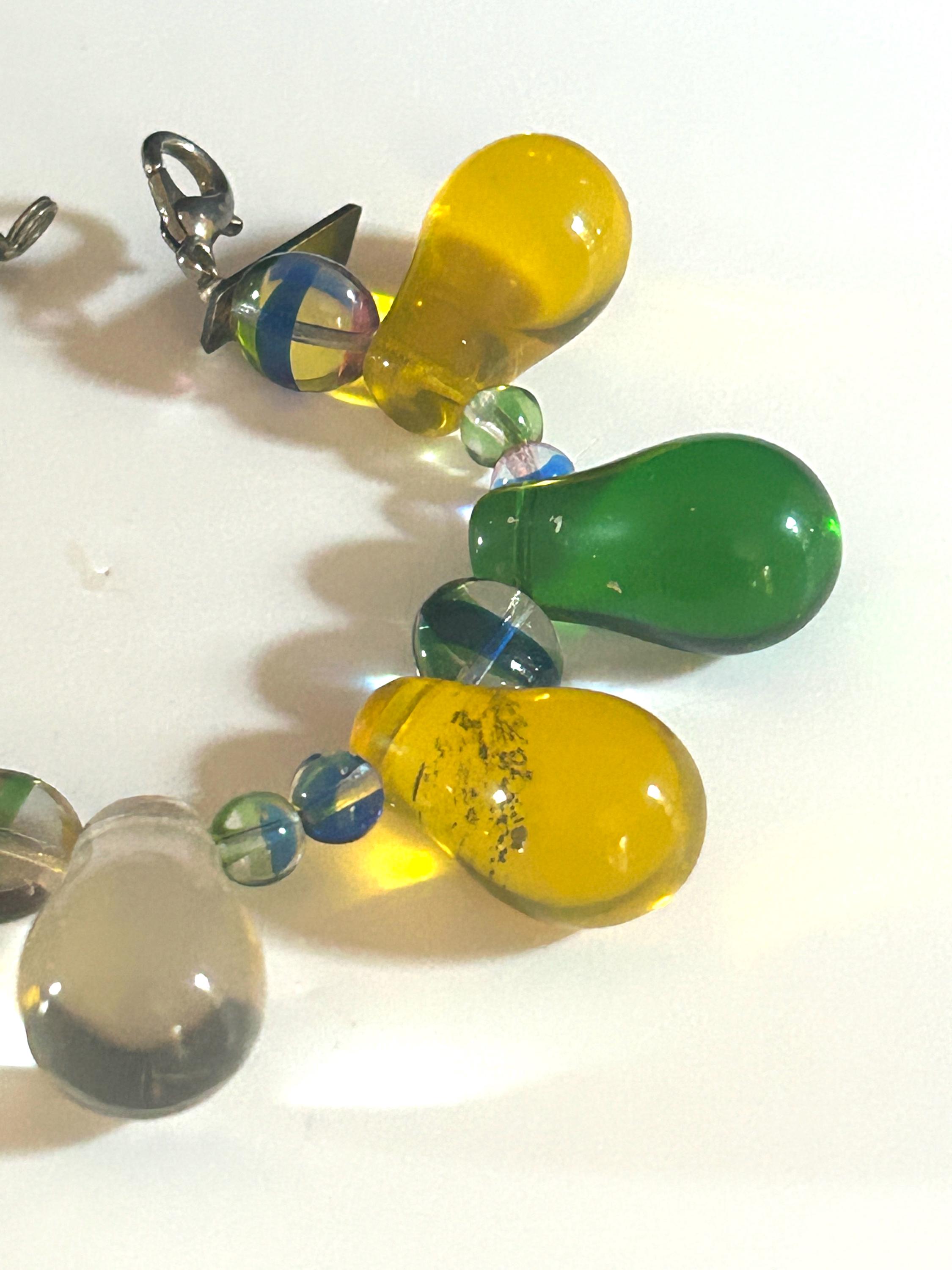 Bracelet Scooter En Verre Années 90 Pour Ô De Lancôme - Longueur 17-18cm - Neuf Avec Défaut