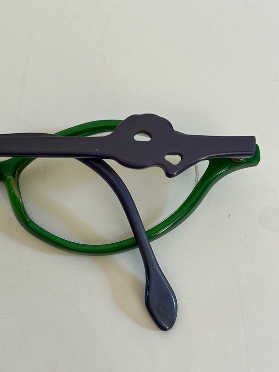 Anne et Valentin Two-tone Glasses Frame Green and… - image 4
