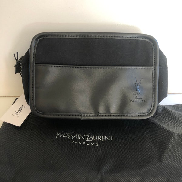 Trousse de Toilette Ysl Beauté Noire Logo YSL Jamais Utilisée Unisexe