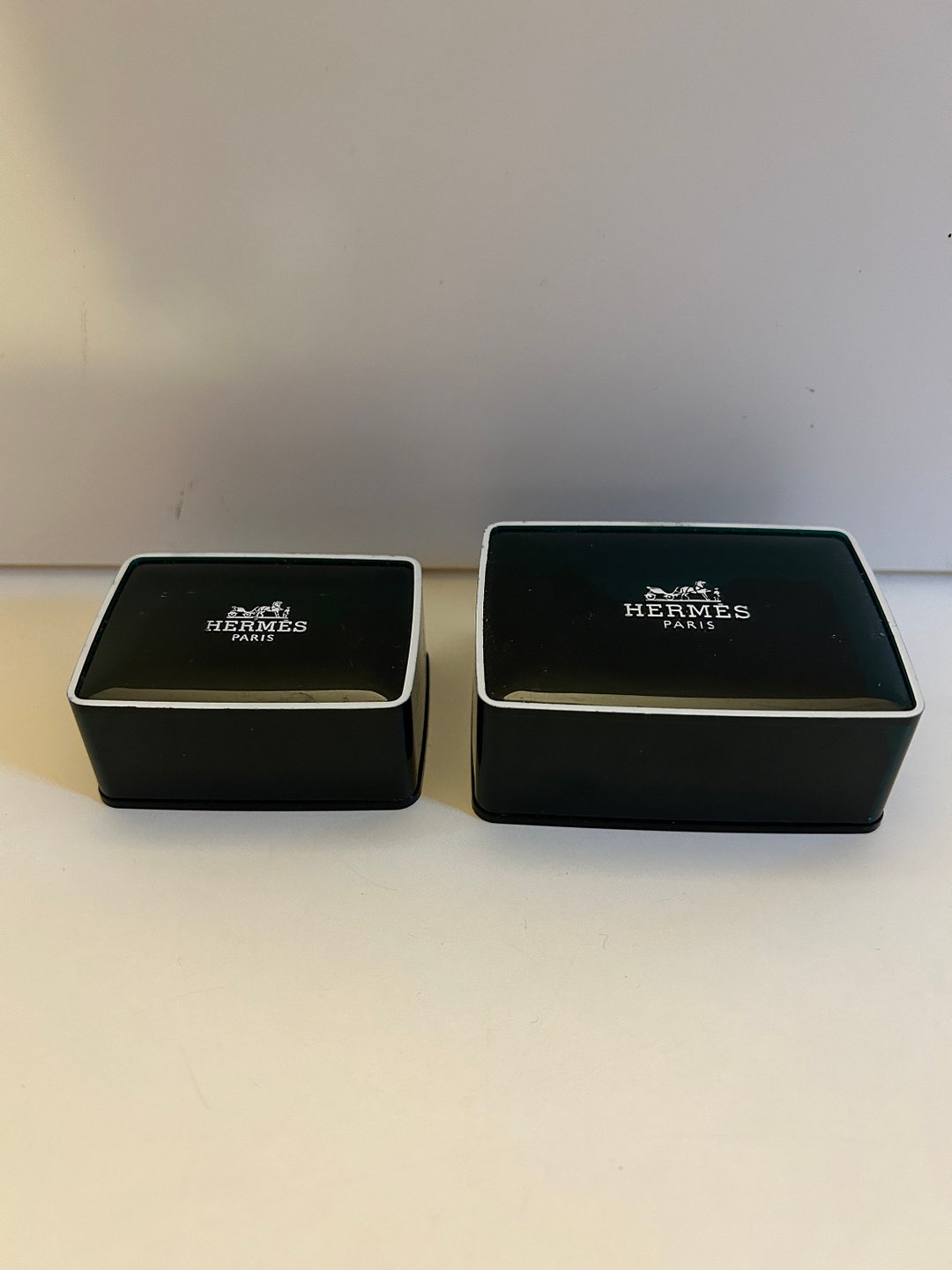 2 Adorable Old Hermès Soap Boxes Orange Green Etsy